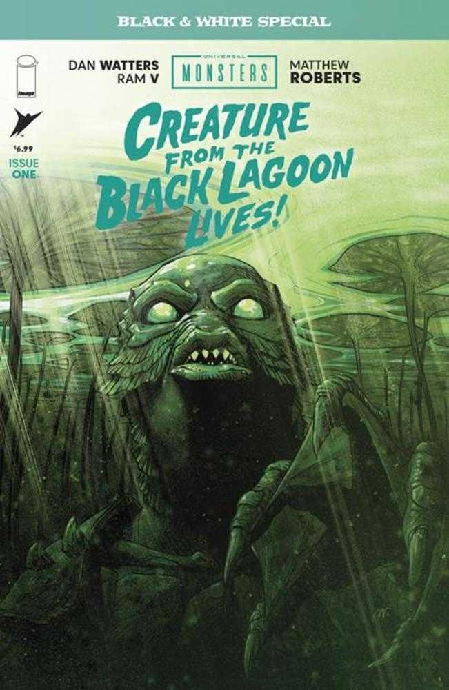Universal Monsters Creature From The Black Lagoon Lives Black & White Special 1 (Of 2) Cover A Matthew Roberts - Walt's Comic Shop