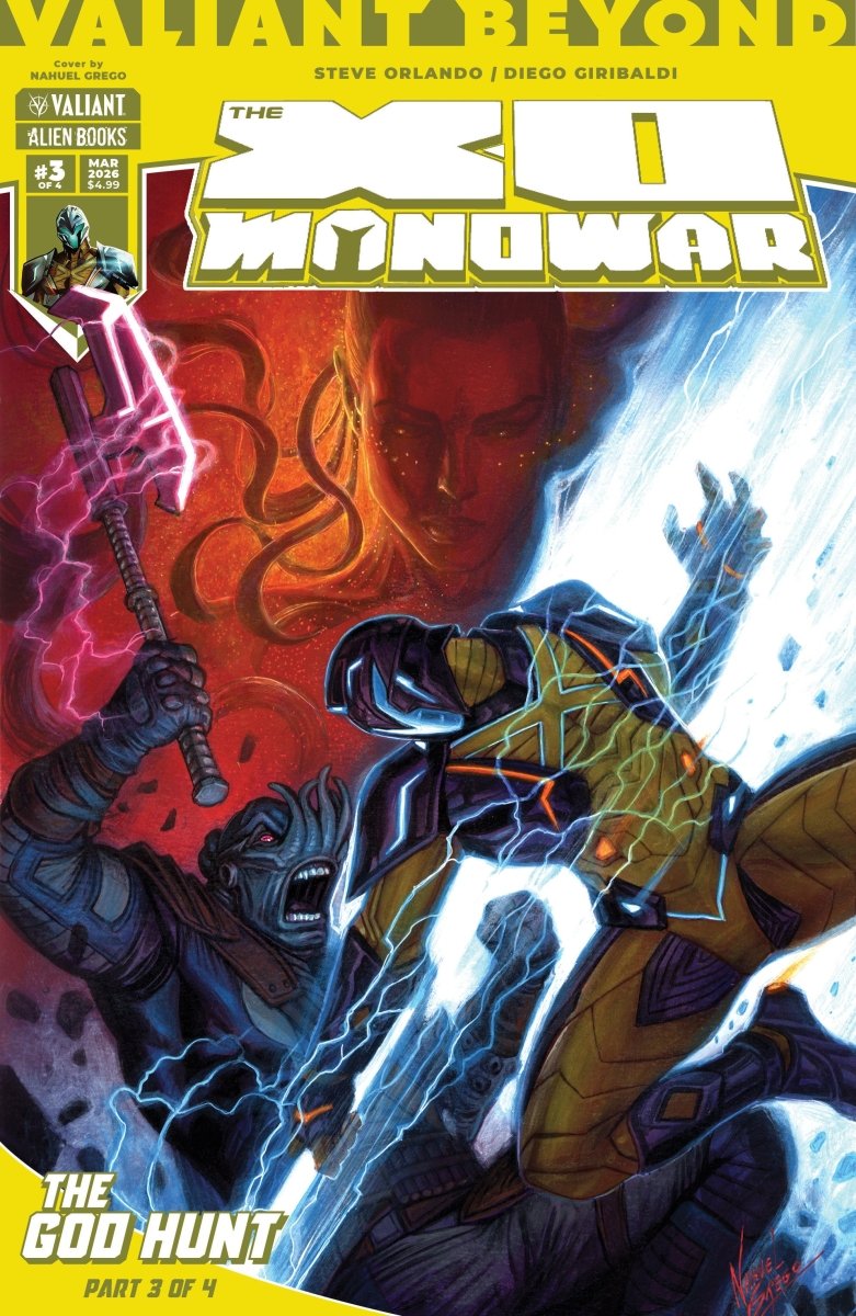 Valiant Beyond: The X O Manowar 7 The God Hunt 3 Cover A (Grego) - Walt's Comic Shop