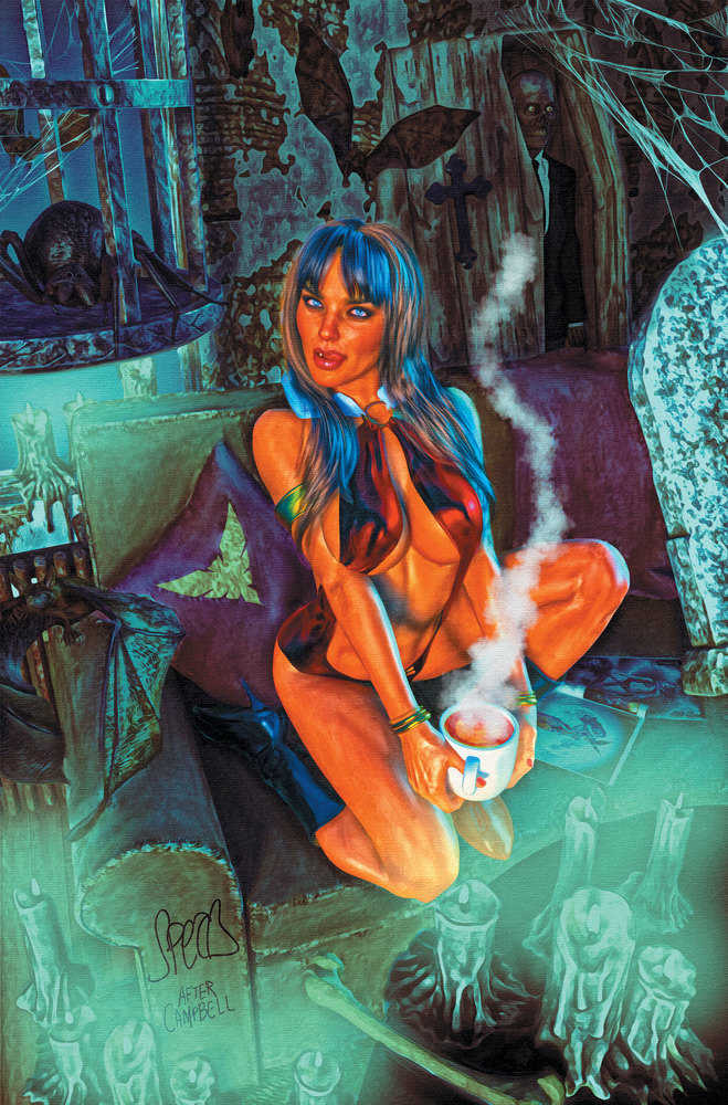 Vampirella (2025) 2 Cover Zf Foc 1:20 Ratio Variant Edition Spears Blue Vir - Walt's Comic Shop