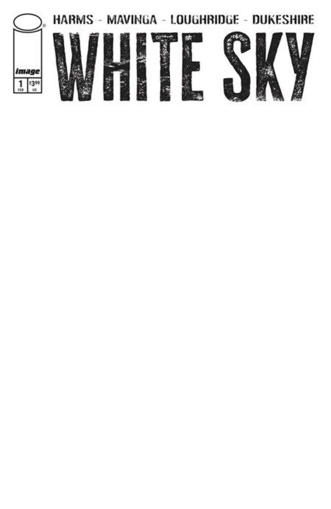 White Sky 1 Cover D Blank Sketch Variant (Mature) - Walt's Comic Shop