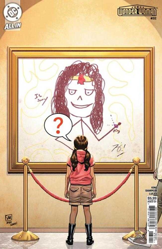 Wonder Woman 32 Cover D Daniel Sampere & Tom King April Fools Card Stock Variant - Walt's Comic Shop