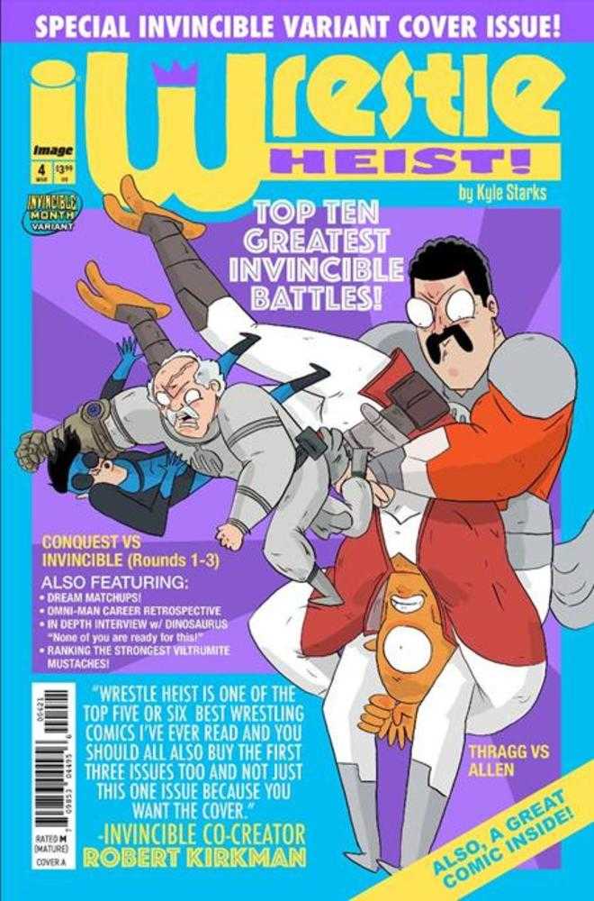 Wrestle Heist 4 (Of 5) Cover B Kyle Starks Invincible Team Up Variant (Mature) - Walt's Comic Shop