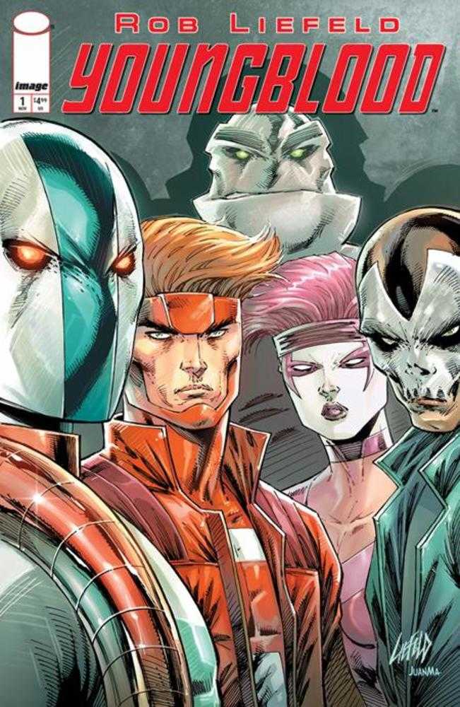 Youngblood 1 (2025) Cover A Rob Liefeld Polybagged & Collectible Card - Walt's Comic Shop