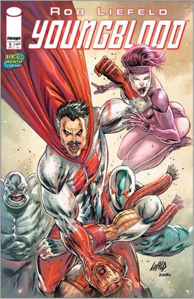 Youngblood 5 Cover G Rob Liefeld Invincible Team Up Variant (Mature) - Walt's Comic Shop