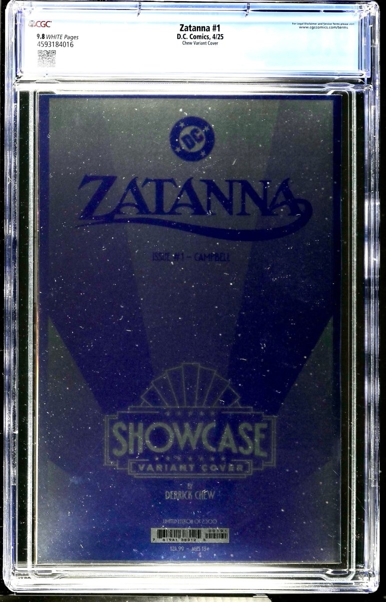 Zatanna 1 Chew Variant Foil Cover CGC 9.8 - Walt's Comic Shop