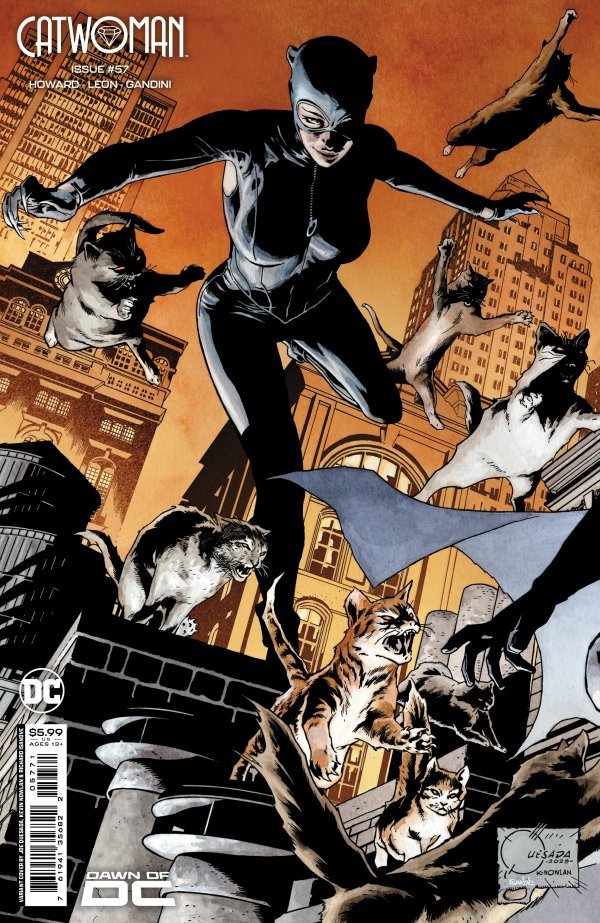 Catwoman #57 Cover F Joe Quesada Connecting Card Stock Variant (Batman Catwoman The Gotham War) - Walt's Comic Shop