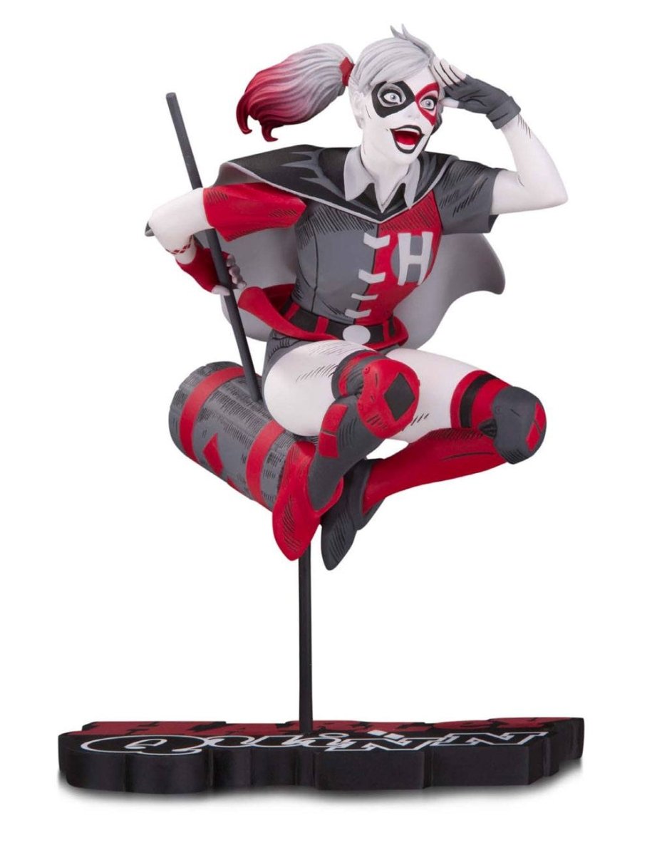 DC Comics Red, White & Black Statue Harley Quinn by Guillem March 18 cm - Walt's Comic Shop