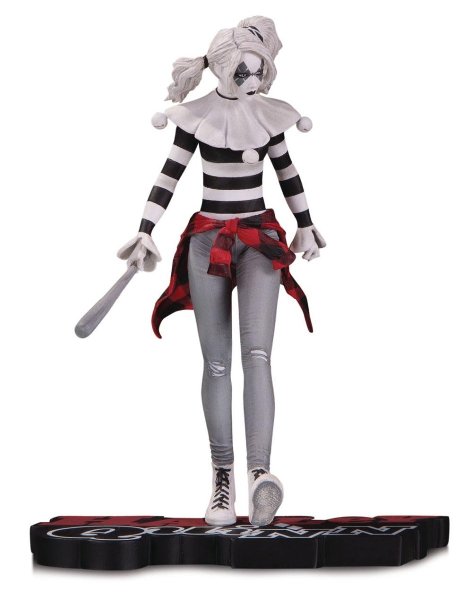 DC Comics Red, White & Black Statue Harley Quinn by Steve Pugh 18 cm - Walt's Comic Shop