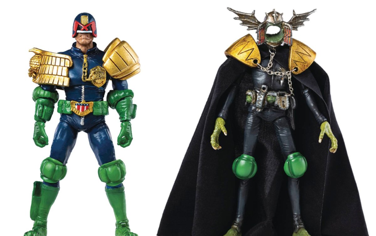 Judge Dredd Gaze Into Fist Of Dredd PX 1/18 Scale Action Figure 2 Pack - Walt's Comic Shop