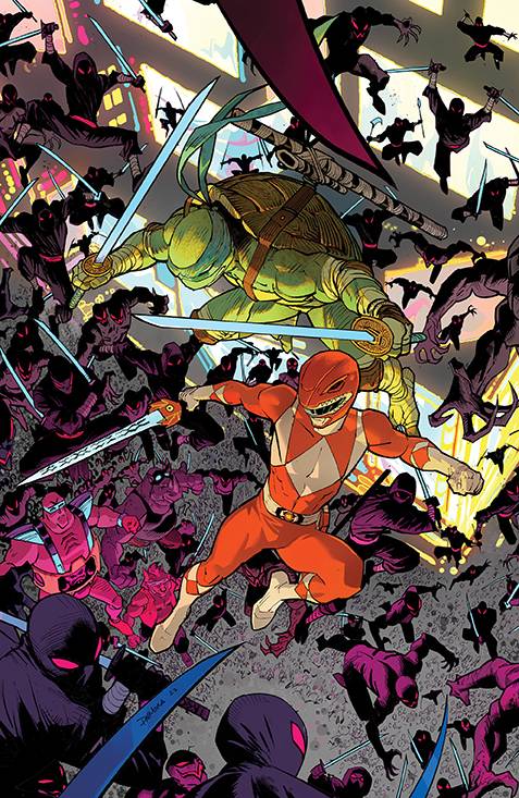 MMPR TMNR II #1 (Of 5) Cvr A Connecting Var 1 Mora - Walt's Comic Shop