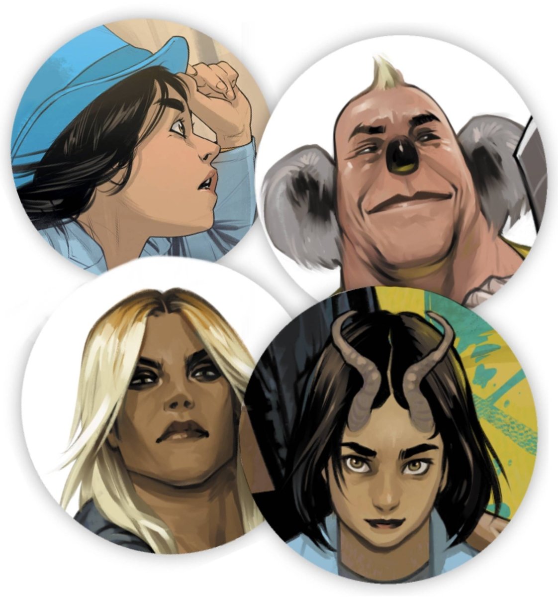 Saga Midnight Event Kit Button 4-Pack - Walt's Comic Shop