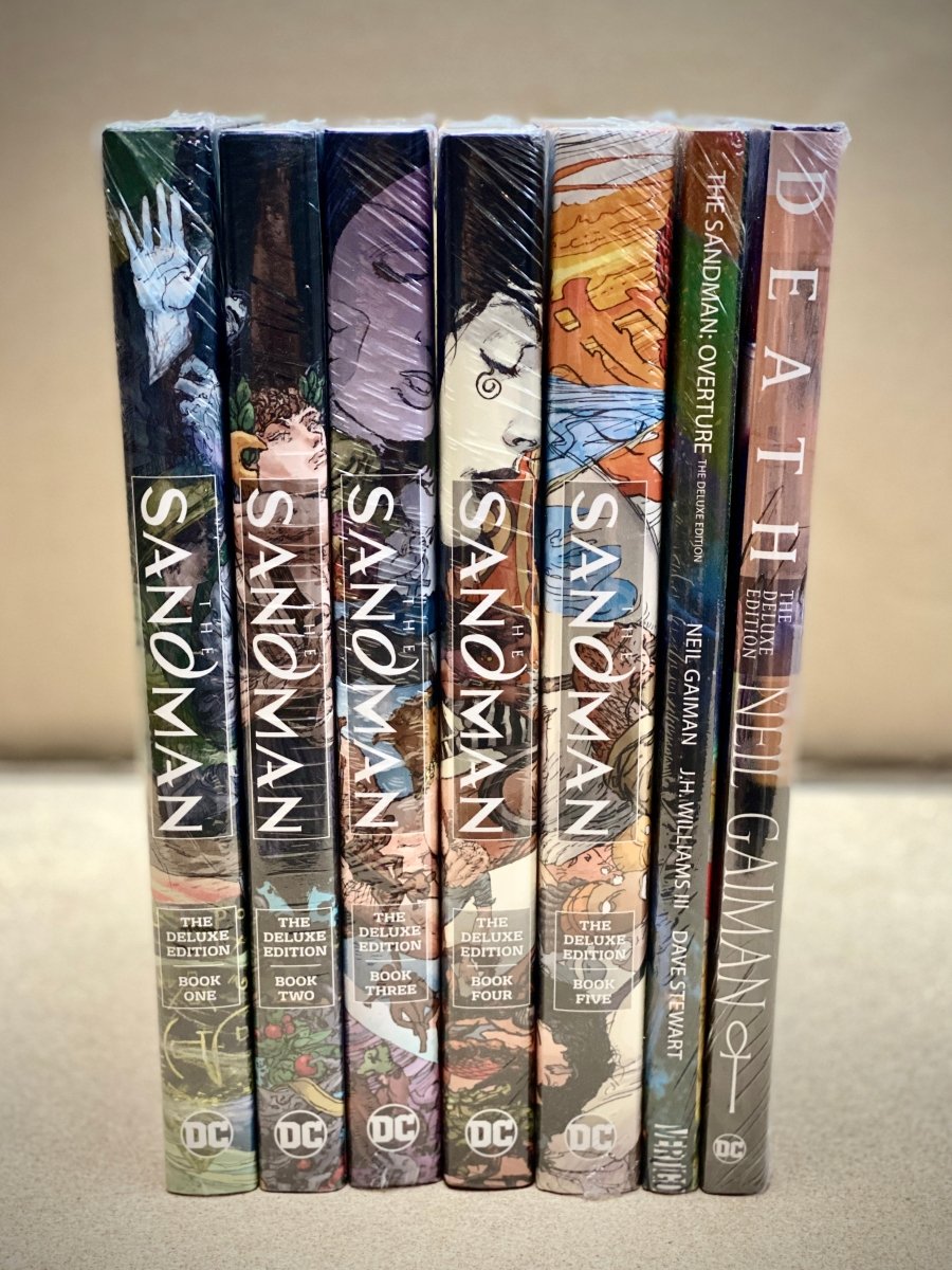SANDMAN BUNDLE: The Deluxe Edition Books One + Two + Three + Four + Five + Overture & Death Deluxe HCs - Walt's Comic Shop