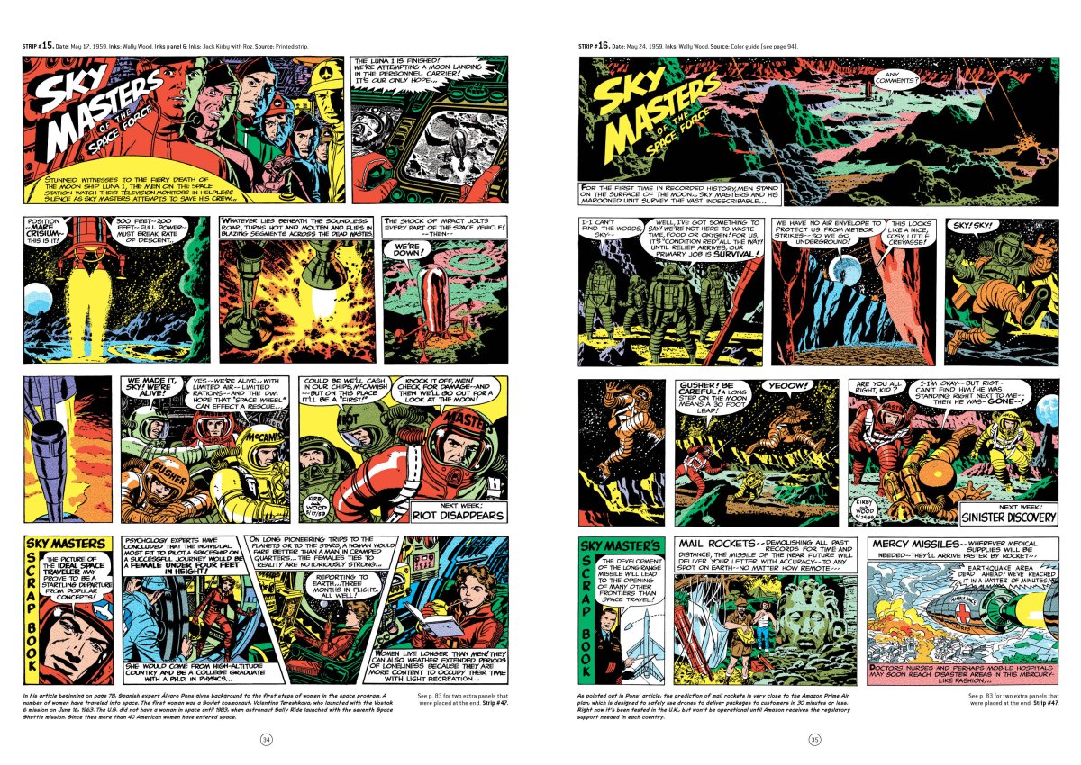 Sky Masters of the Space Force by Jack Kirby & Wallace Wood - The Complete Sunday Strips in Color HC *PRE-ORDER* - Walt's Comic Shop