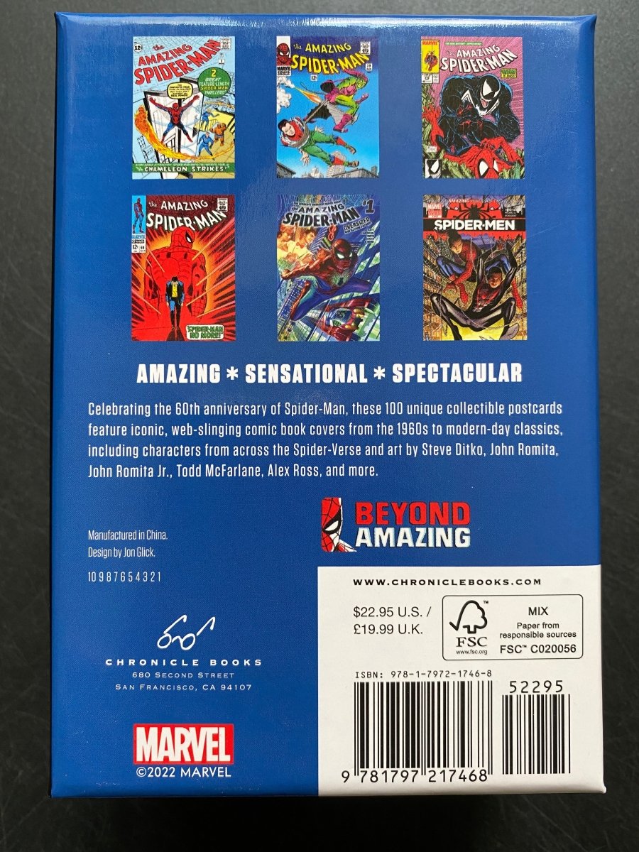Spider-Man 100 Collectible Comic Book Cover Postcards - Walt's Comic Shop