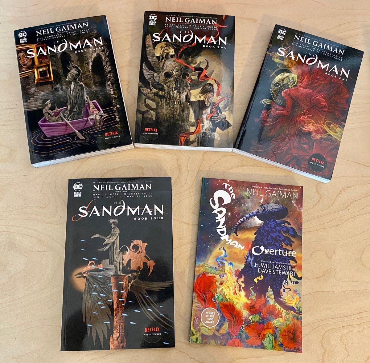 The Sandman Book One + Two + Three + Four + Sandman Overture TP's Bundle - Walt's Comic Shop