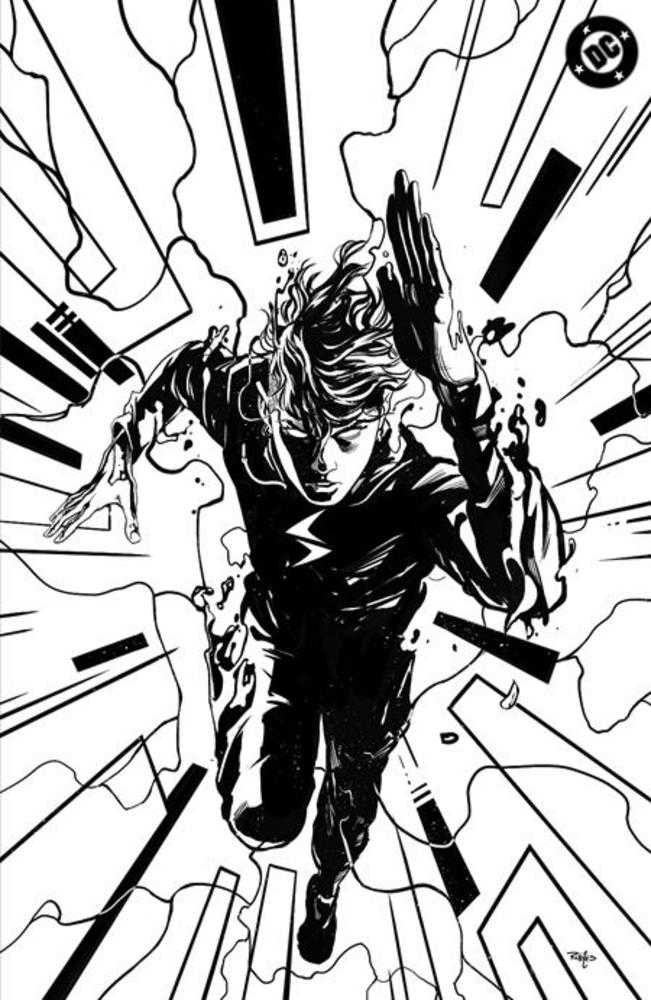Absolute Flash #1 Cover K Nick Robles Black & White Card Stock 1:100 Ratio Variant