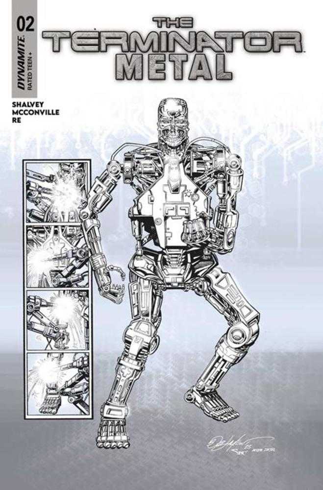 Terminator Metal #2 Cover J Inc Bob Layton Line Art Foc Bonus 1:5 Ratio Variant