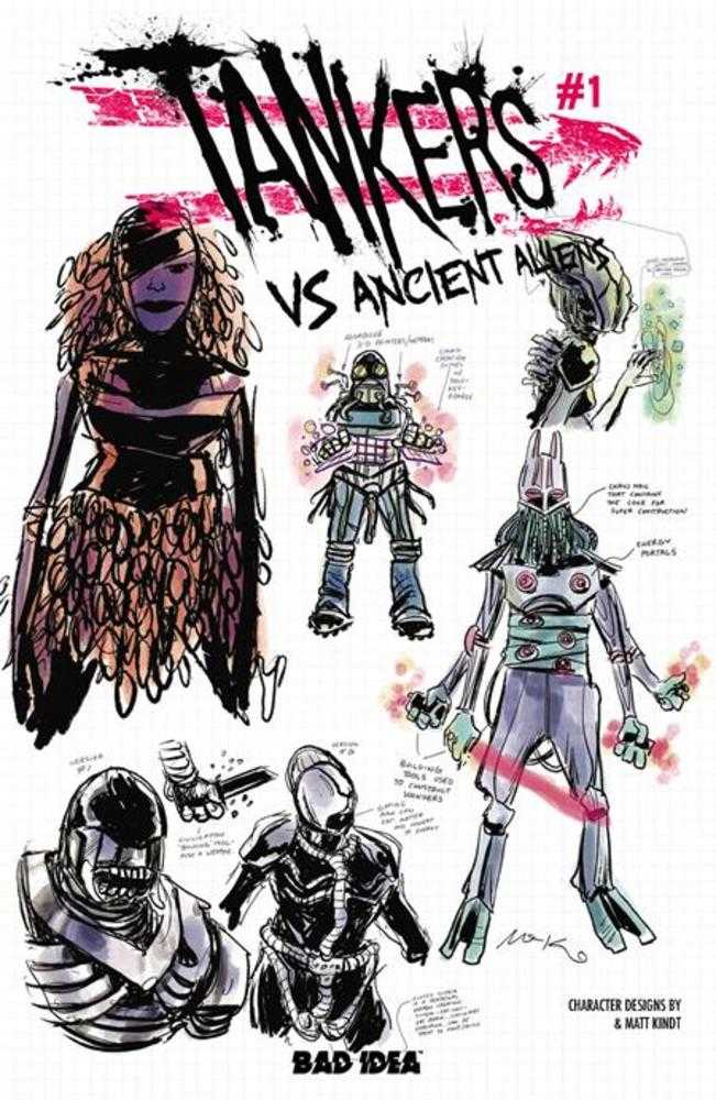 Tankers vs Ancient Aliens #1 (Of 4) Cover F Matt Kindt Design 1:20 Ratio Variant