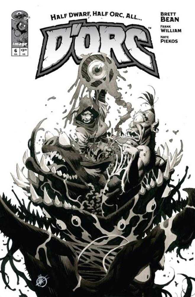 Dorc #6 Cover D Matteo Scalera Black & White 1:50 Ratio Variant
