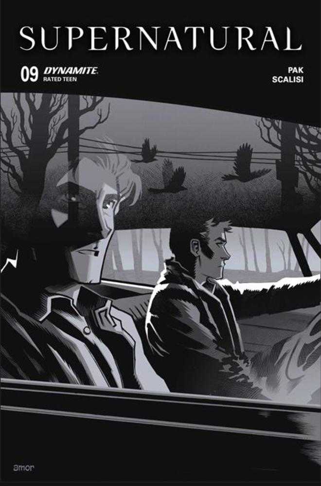 Supernatural #9 Cover H John Amor Line Art 1:10 Ratio Variant