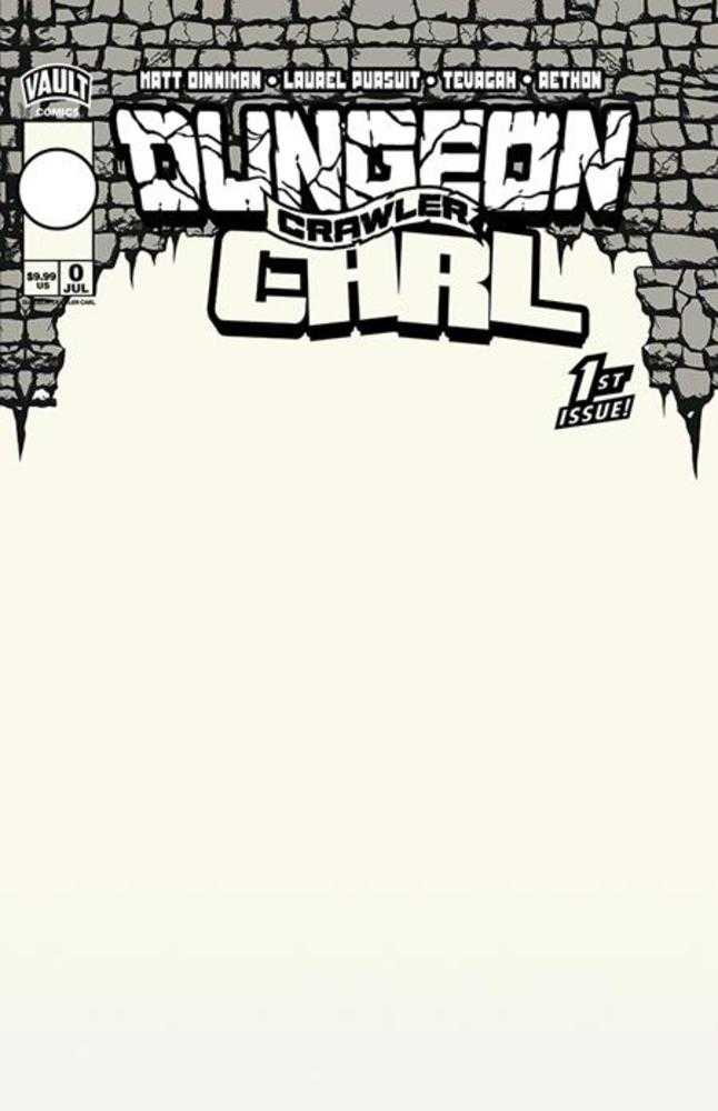 Dungeon Crawler Carl Special Edition #0 Cover E Blank Sketch Variant *one copy per customer*