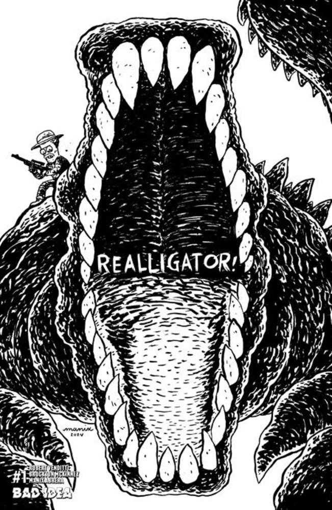 Realligator #1 (One Shot) Cover F Manix Abrera Bw 1:20 Ratio Variant