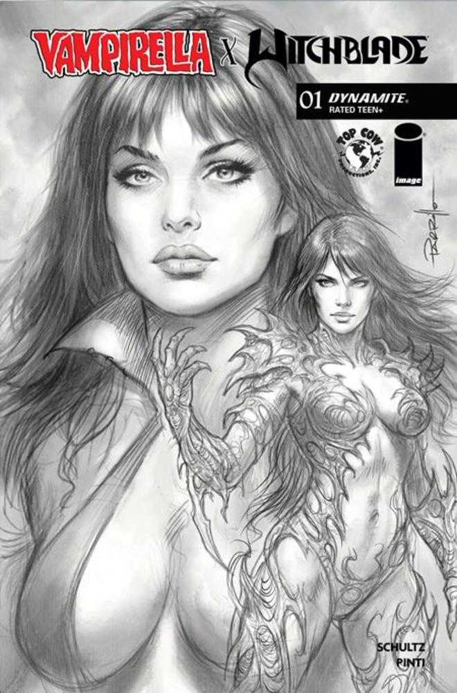 Vampirella X Witchblade Special #1 (One Shot) Cover J Lucio Parrillo Line Art 1:10 Ratio Variant