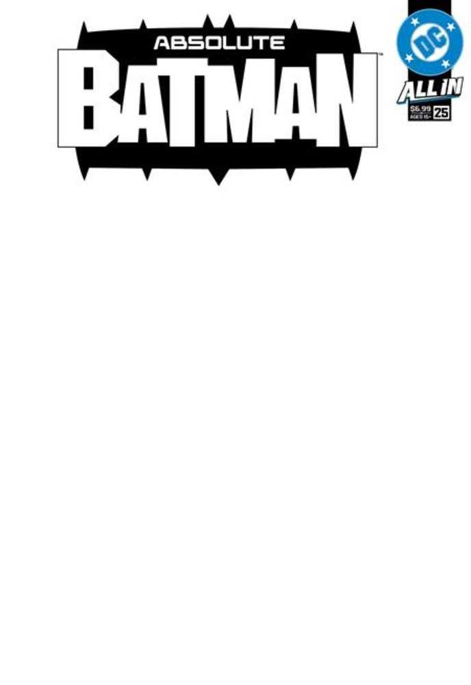 Absolute Batman #25 Cover E Blank Card Stock Variant *One per Customer*