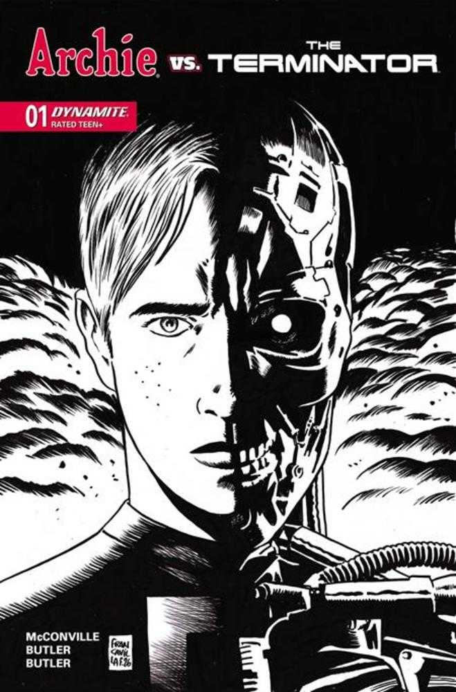 Archie vs The Terminator #1 Cover O Francesco Francavilla Line Art 1:25 Ratio Variant