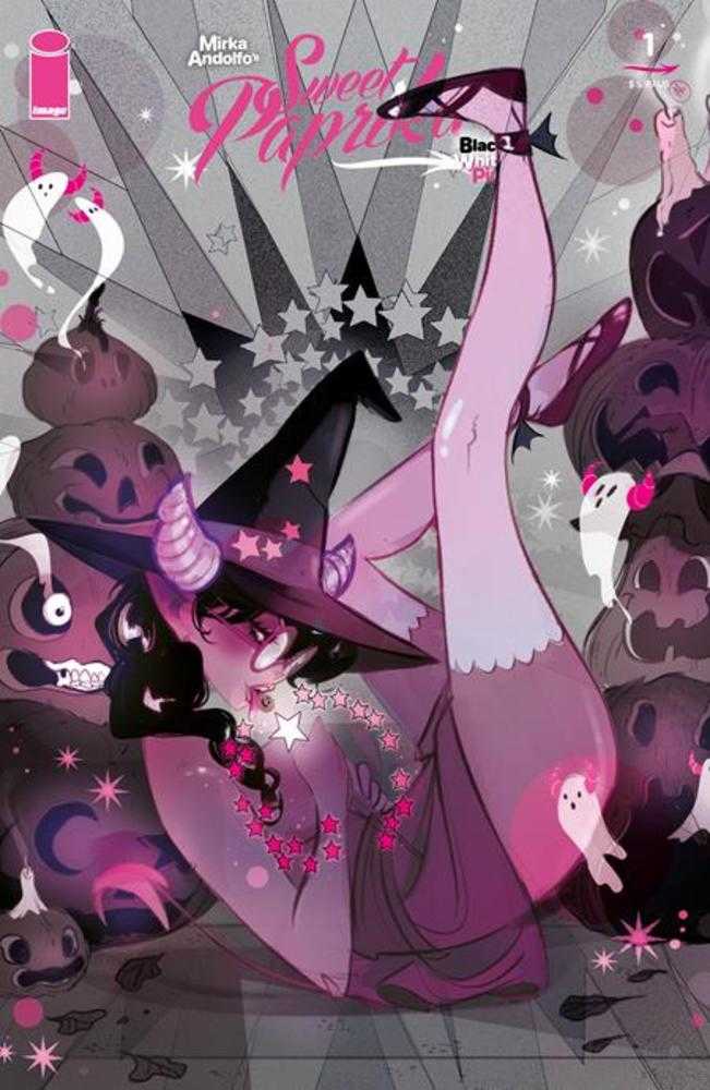 Mirka Andolfos Sweet Paprika Black White & Pink Halloween Special #1 (Of 2) Cover D Nicoletta Baldari 1:25 Ratio Variant (Mature)
