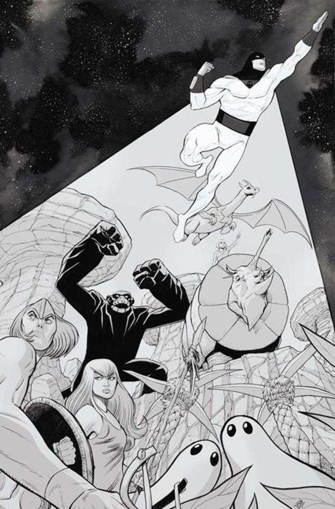 Space Ghost vs The Herculoids #1 Cover O Drew Moss Line Art Virgin 1:5 Ratio Variant