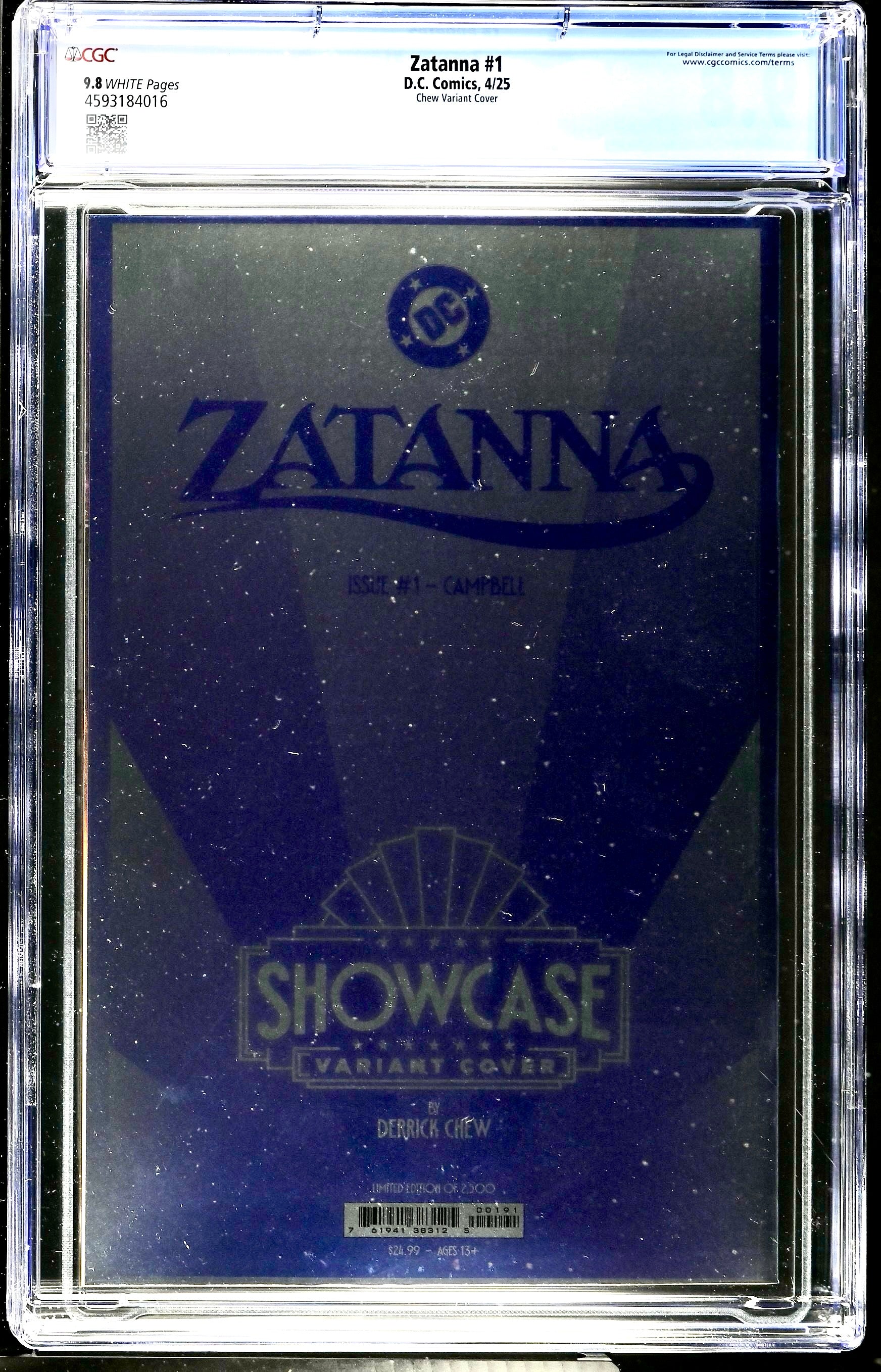 Zatanna #1 Chew Variant Foil Cover CGC 9.8