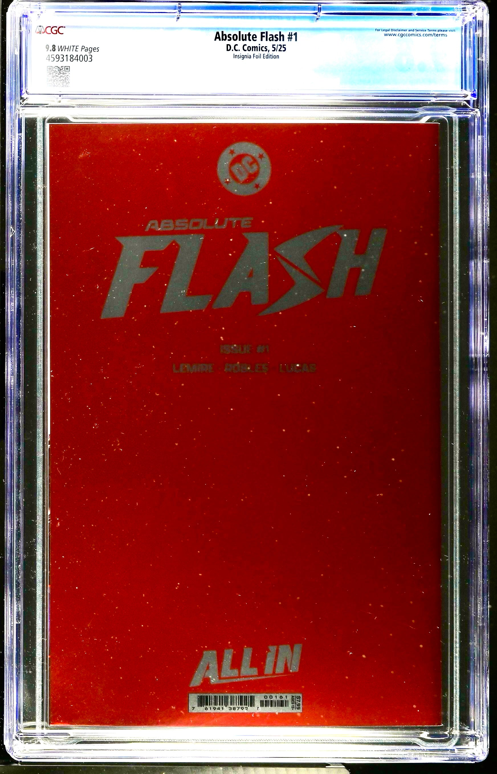 Absolute Flash #1 Insignia Foil Edition CGC 9.8