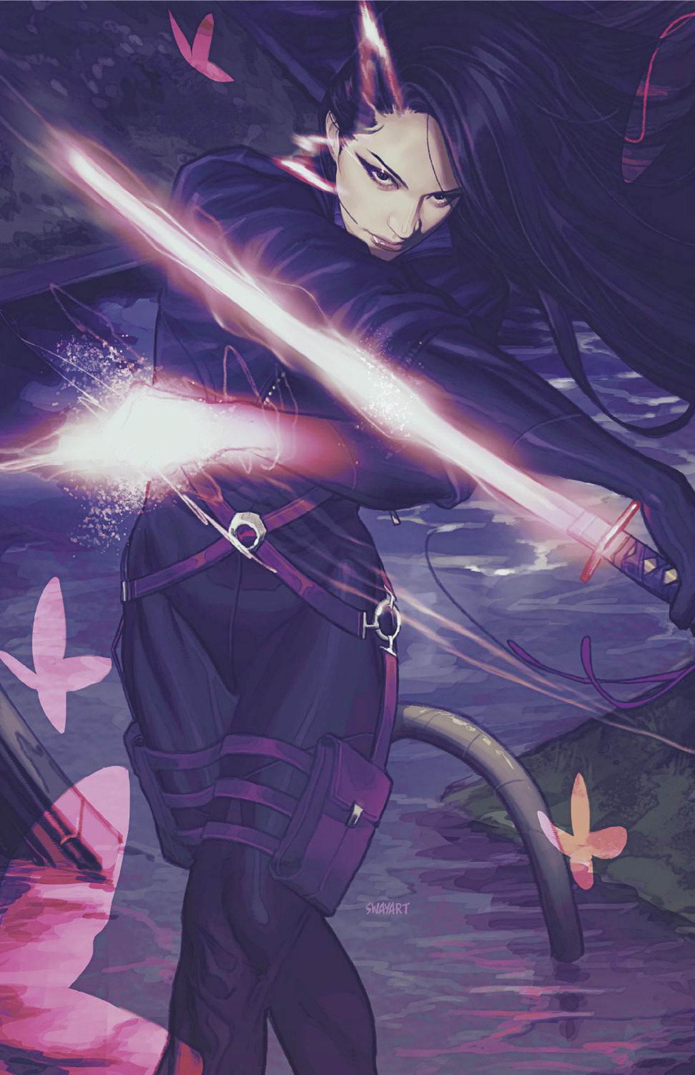 X Men #22 Joshua Swaby Psylocke Full Art 1:50 Ratio Variant