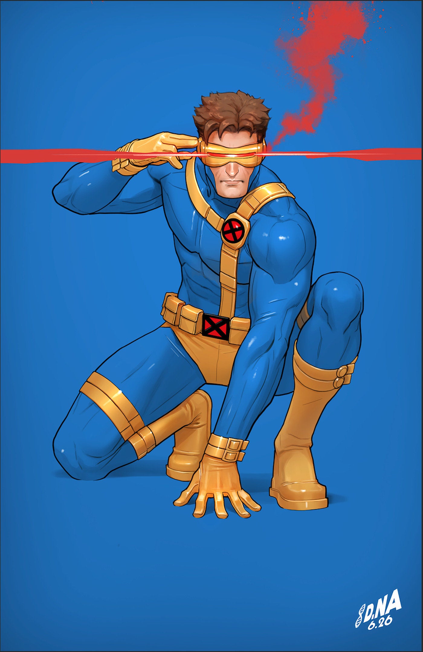 X-Men #33 David Nakayama Color Block Blue Full Art 1:50 Ratio Variant
