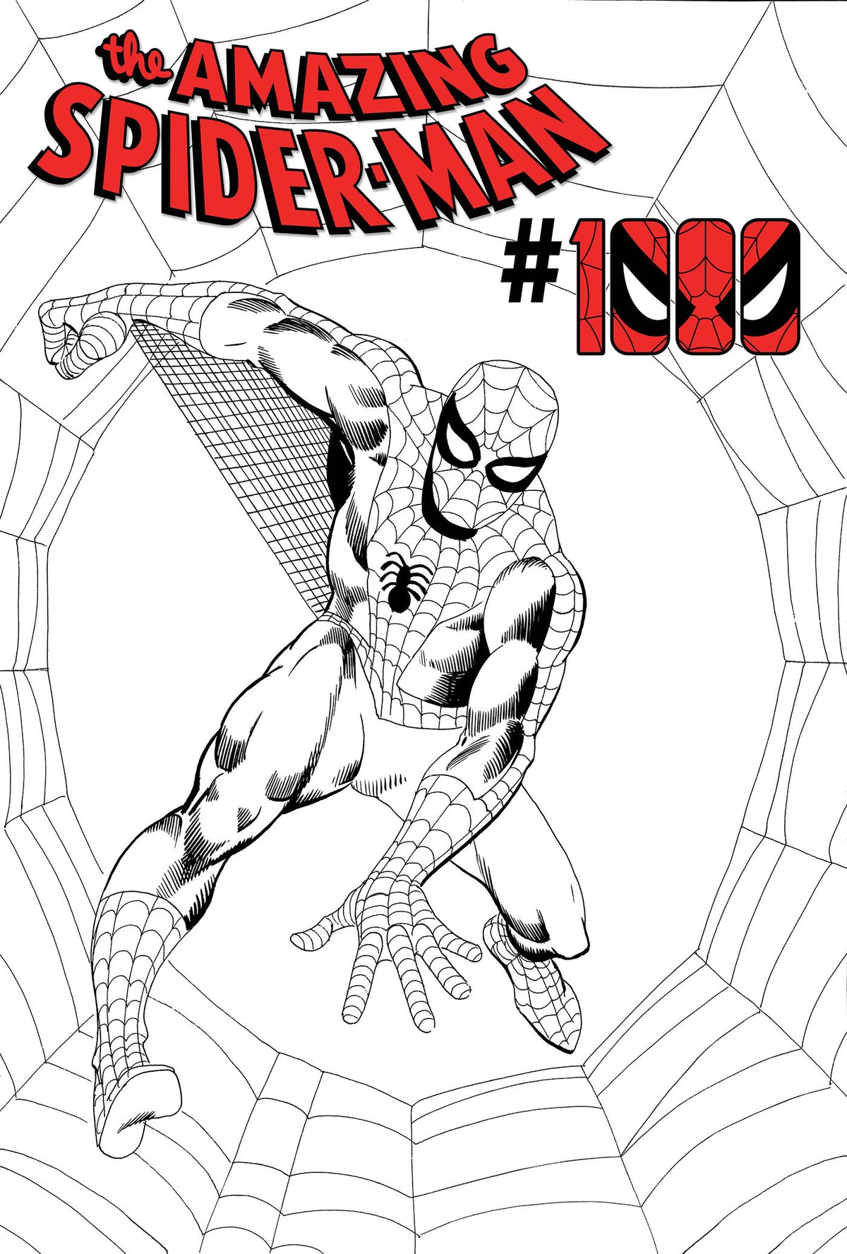 Amazing Spider-Man #1000 Steve Ditko Black And White 1:50 Ratio Variant