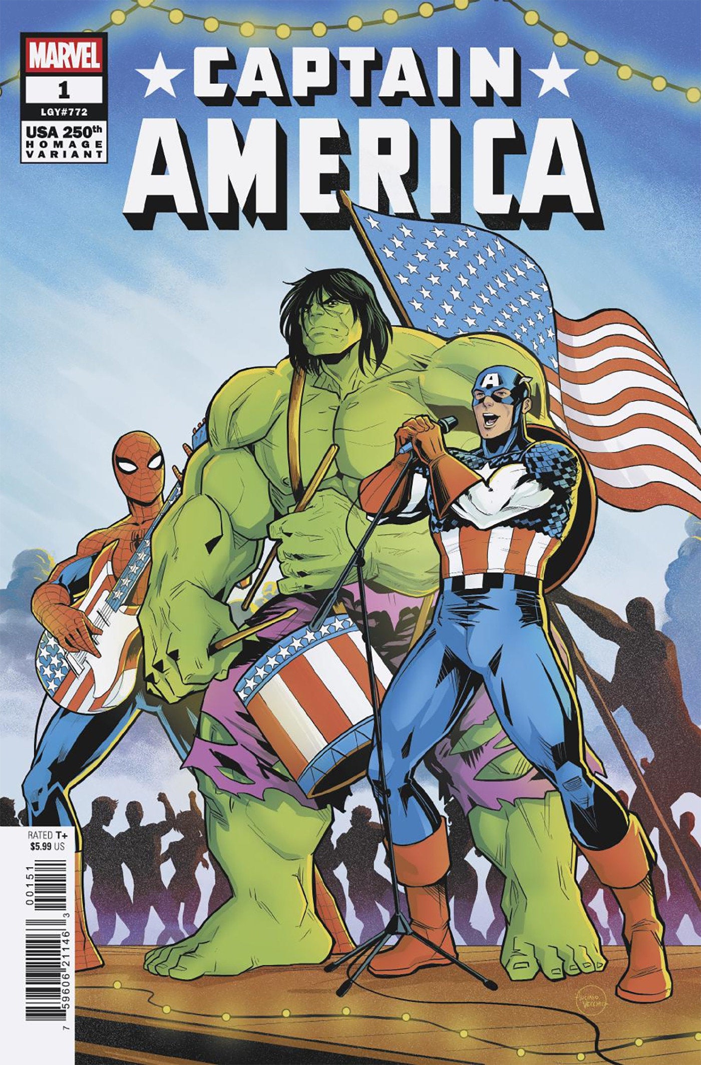 Captain America #1 Luciano Vecchio 250 Th Homage Variant