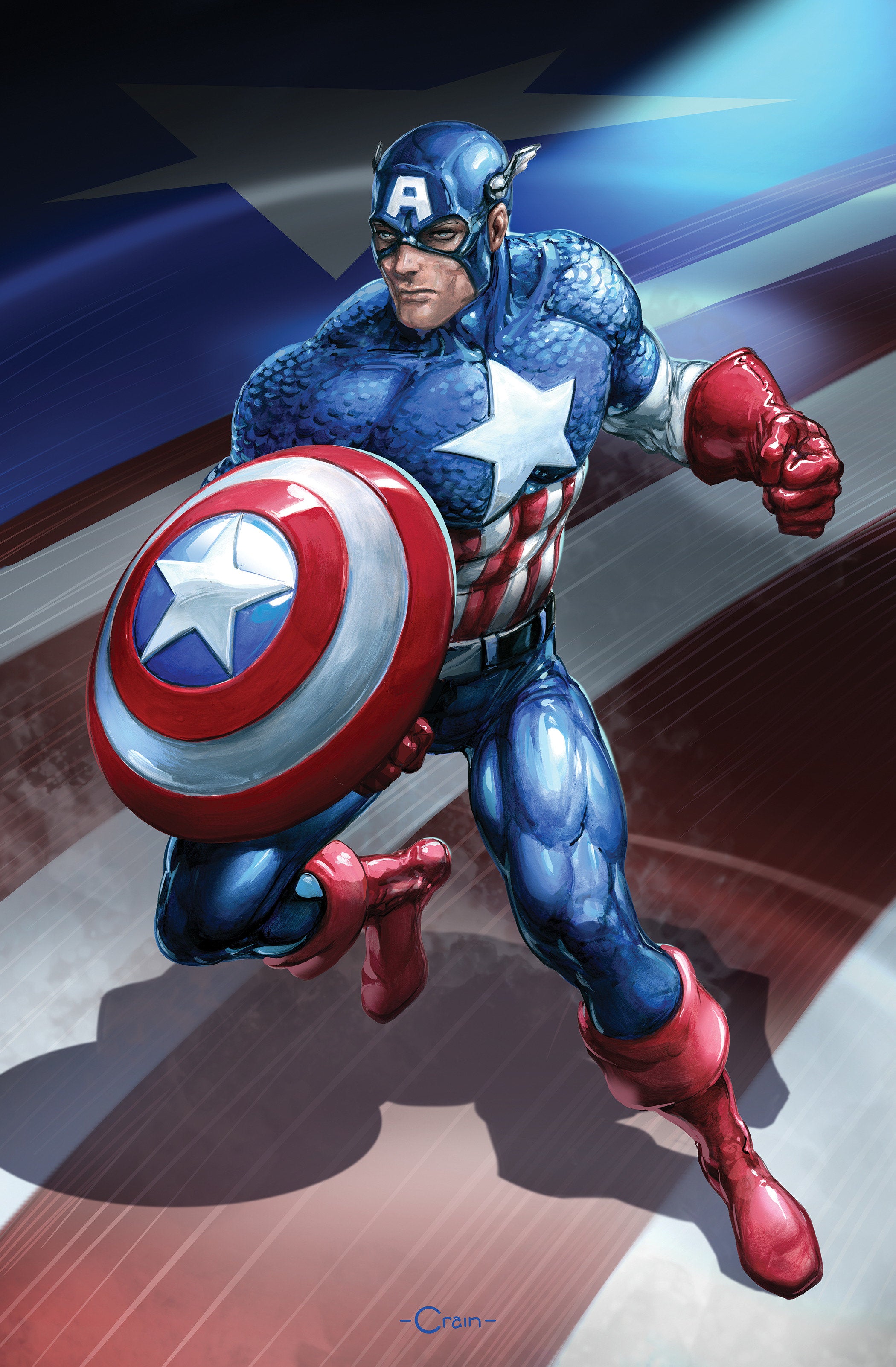 Captain America #7 Clayton Crain Full Art 1:50 Ratio Variant