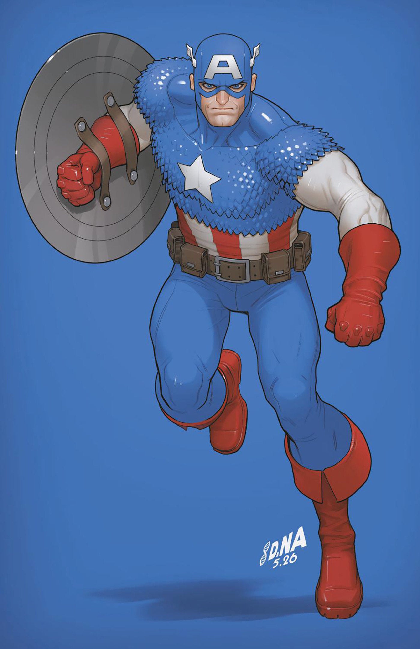 Captain America #13 David Nakayama Color Block Blue Full Art 1:50 Ratio Variant [Arm]