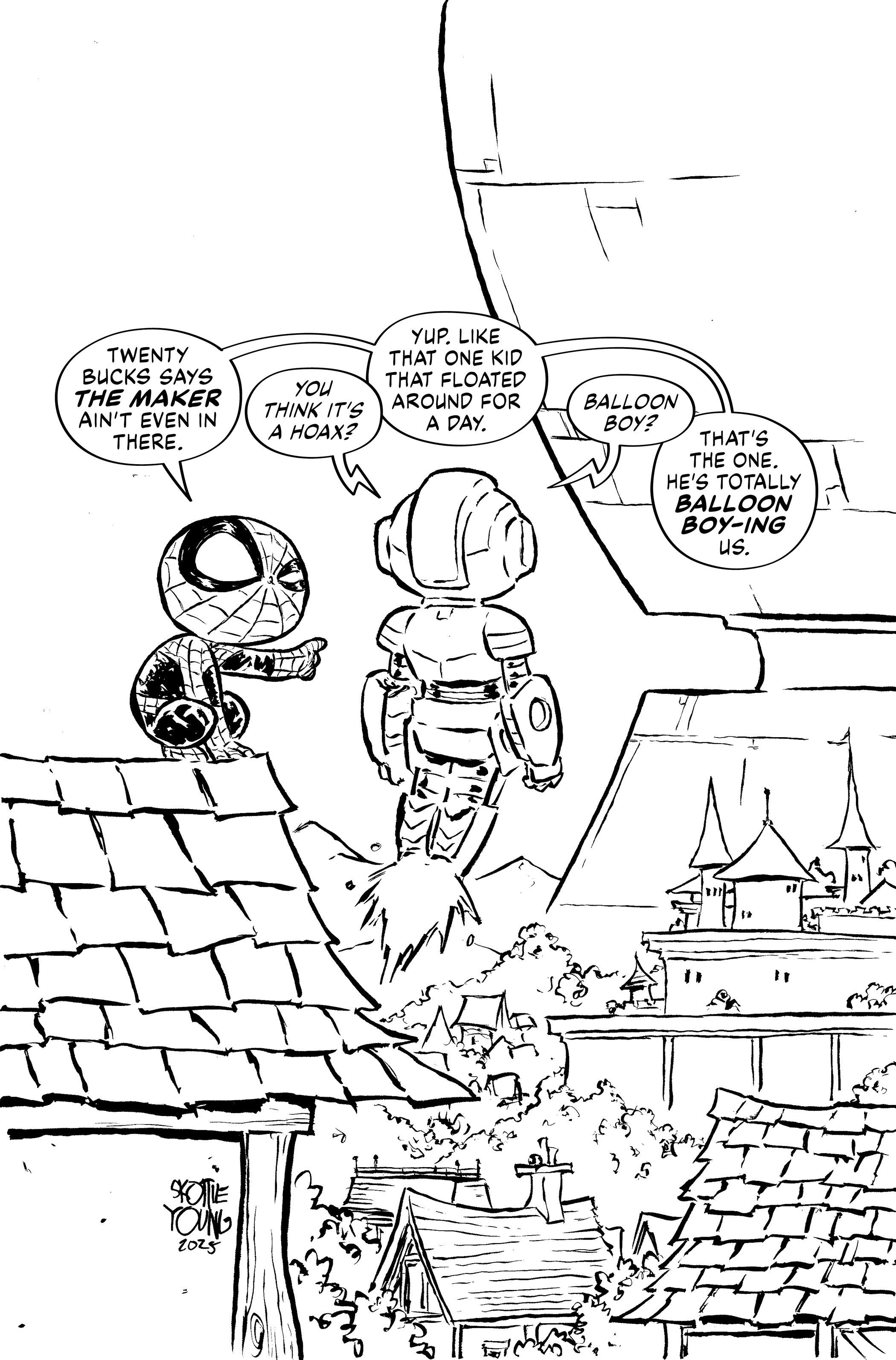 Ultimate Endgame #1 Skottie Young Black And White Full Art 1:100 Ratio Variant