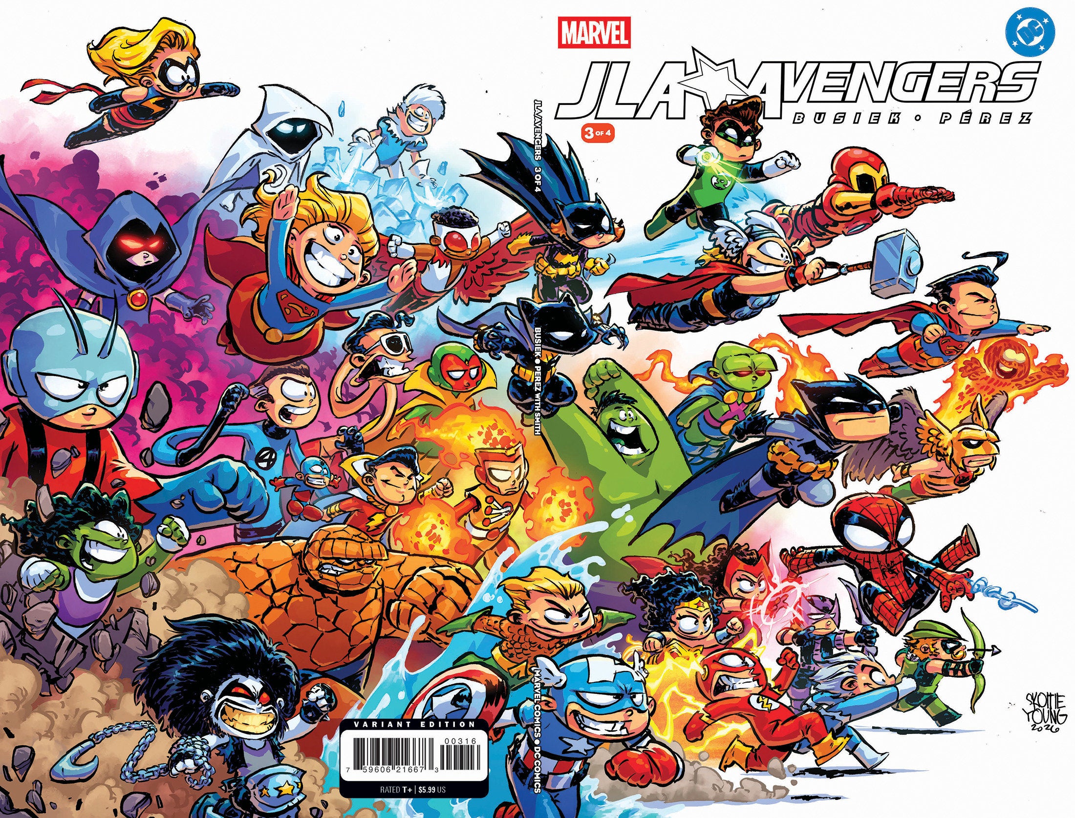 JLA/Avengers #3 Facsimile Edition Skottie Young Wraparound 1:25 Ratio Variant