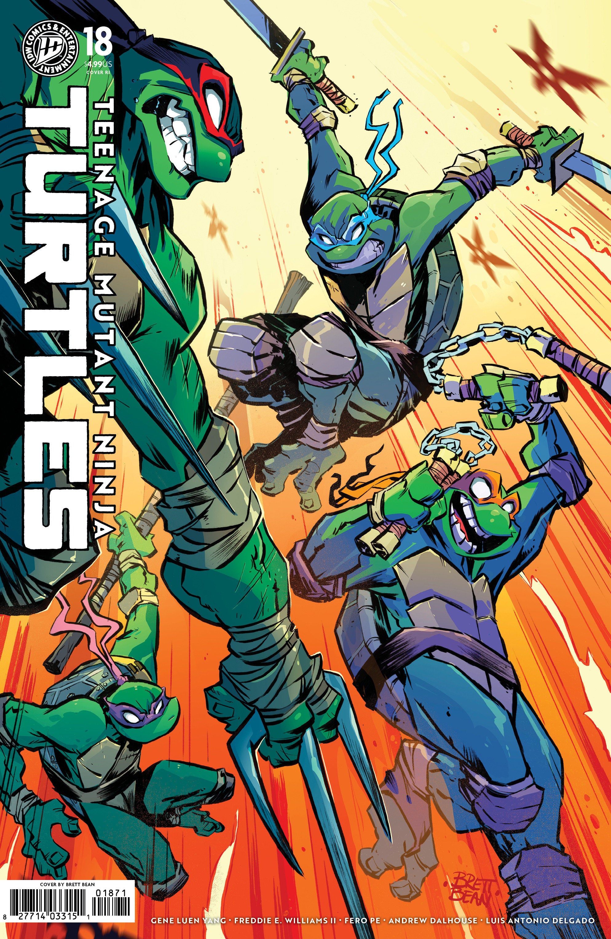 Teenage Mutant Ninja Turtles #18 1:50 Ratio Variant Ri (Bean)