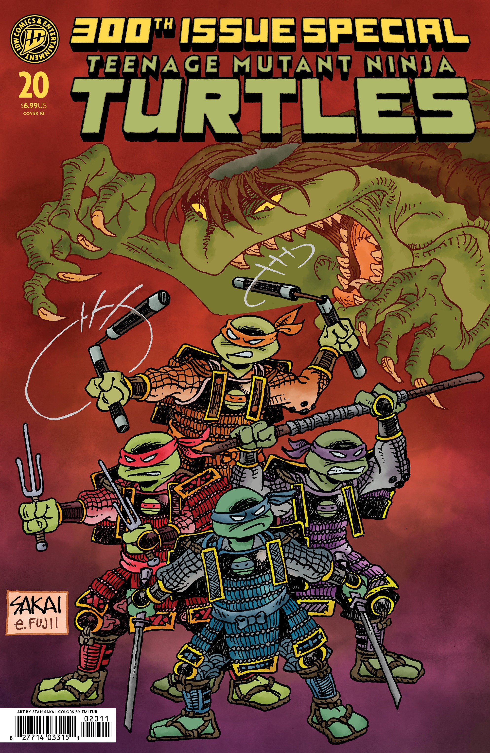Teenage Mutant Ninja Turtles #20: 300th Issue Special 1:50 Ratio Variant (Sakai)