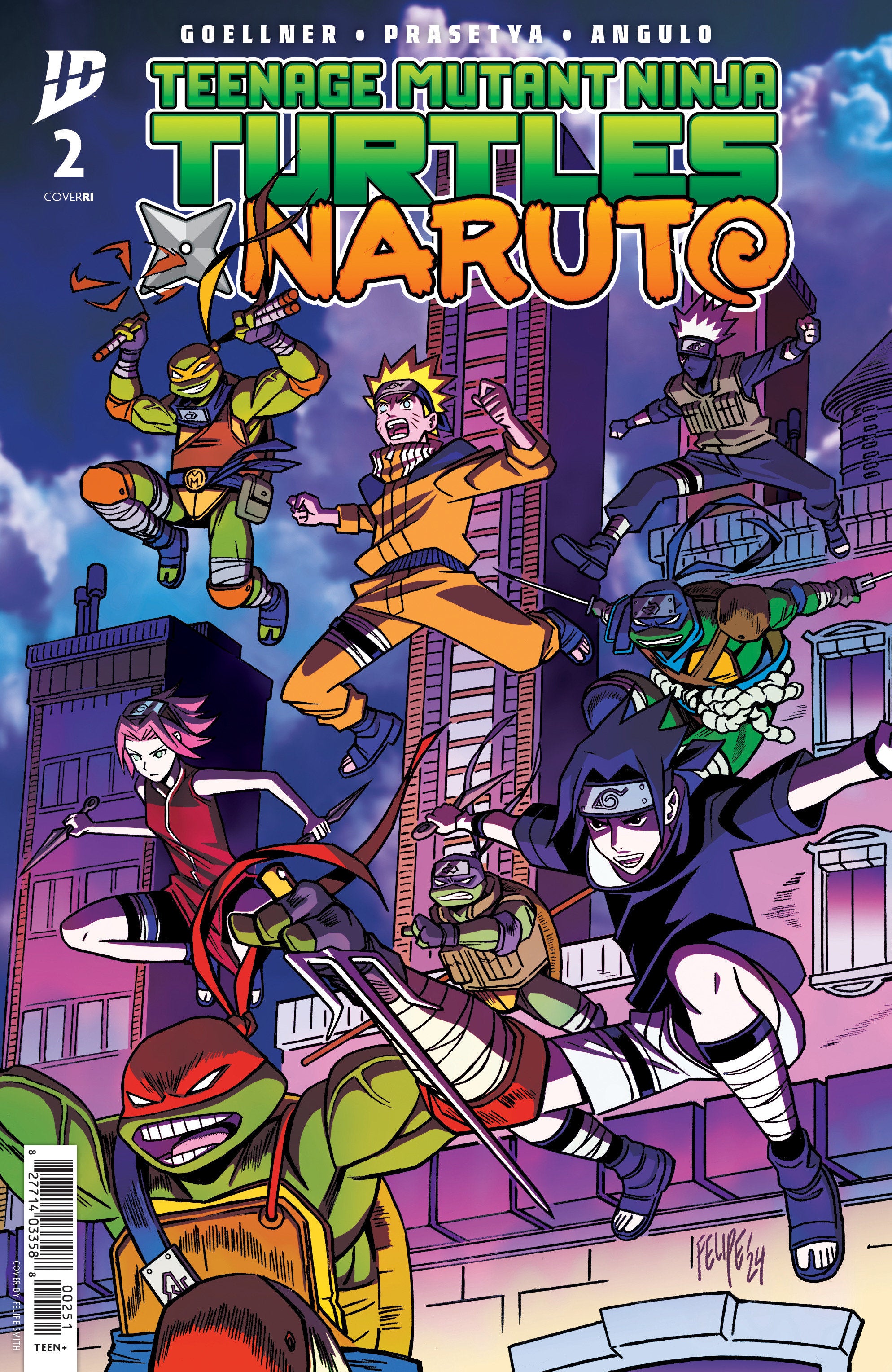 Teenage Mutant Ninja Turtles X Naruto #2 Variant Ri (25) (Smith)