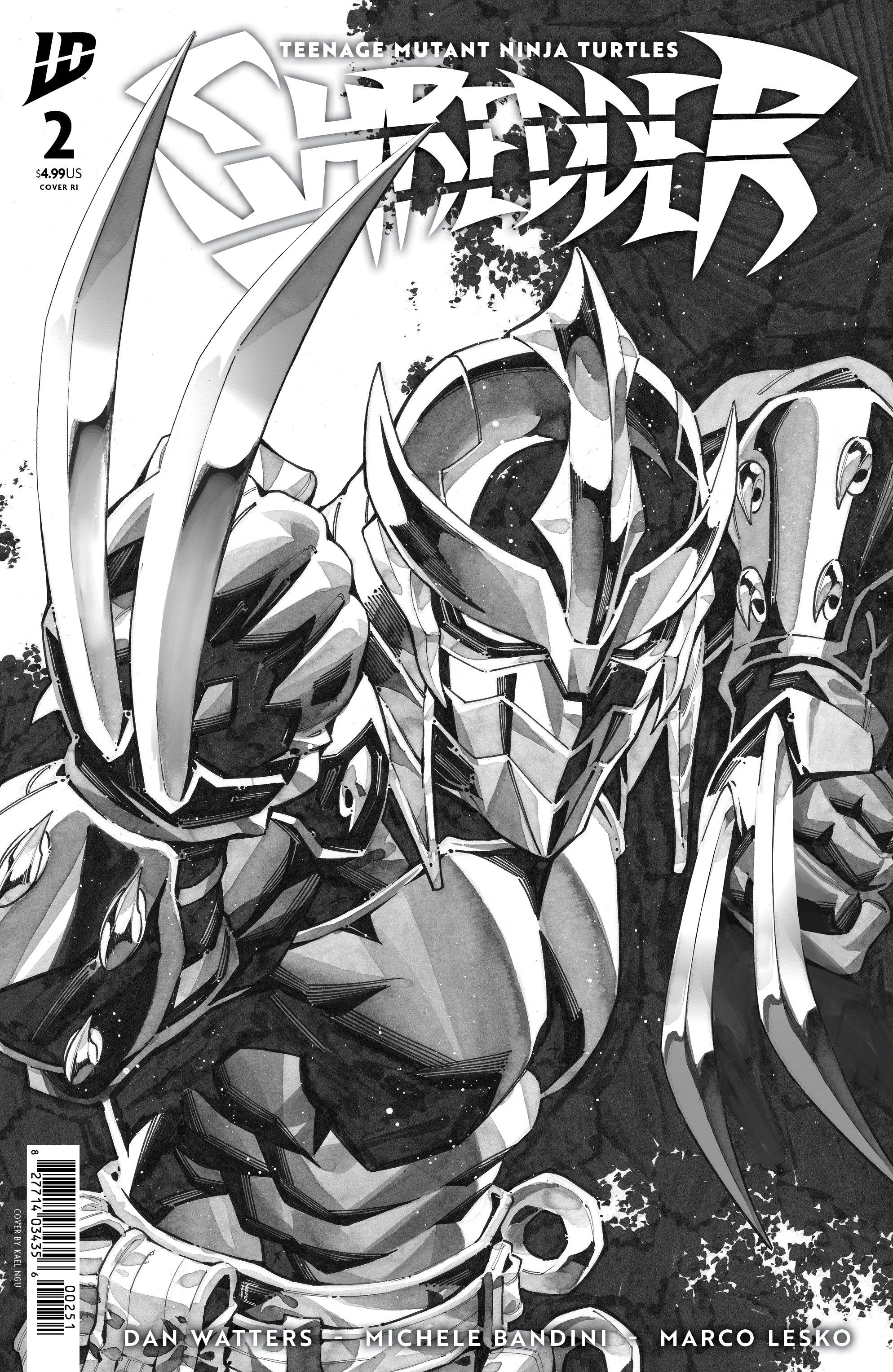 Teenage Mutant Ninja Turtles: Shredder #2 1:25 Ratio Variant (Ngu Black & White)