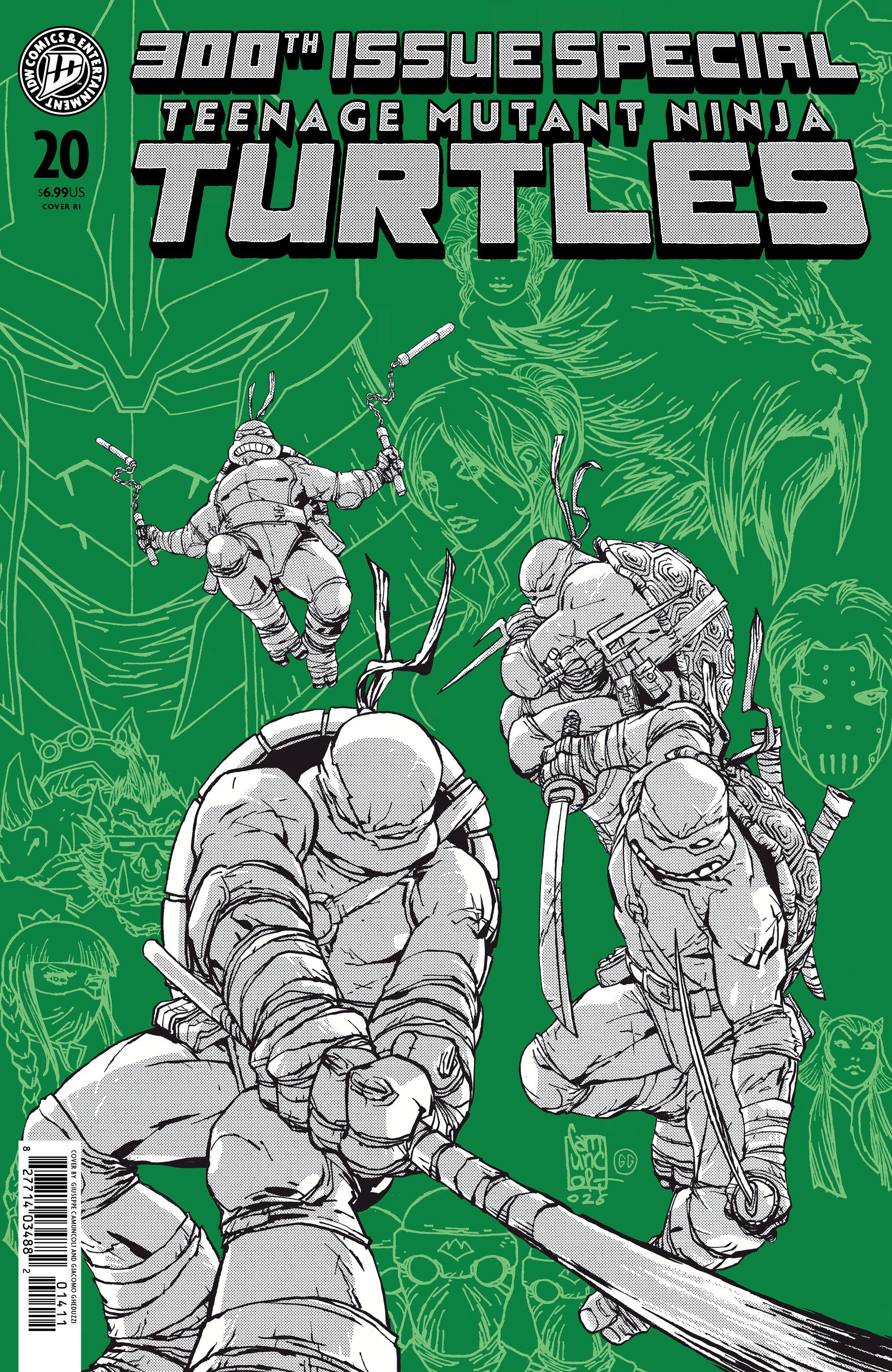 Teenage Mutant Ninja Turtles #20: 300th Issue Special 1:100 Ratio Variant (Camuncoli)