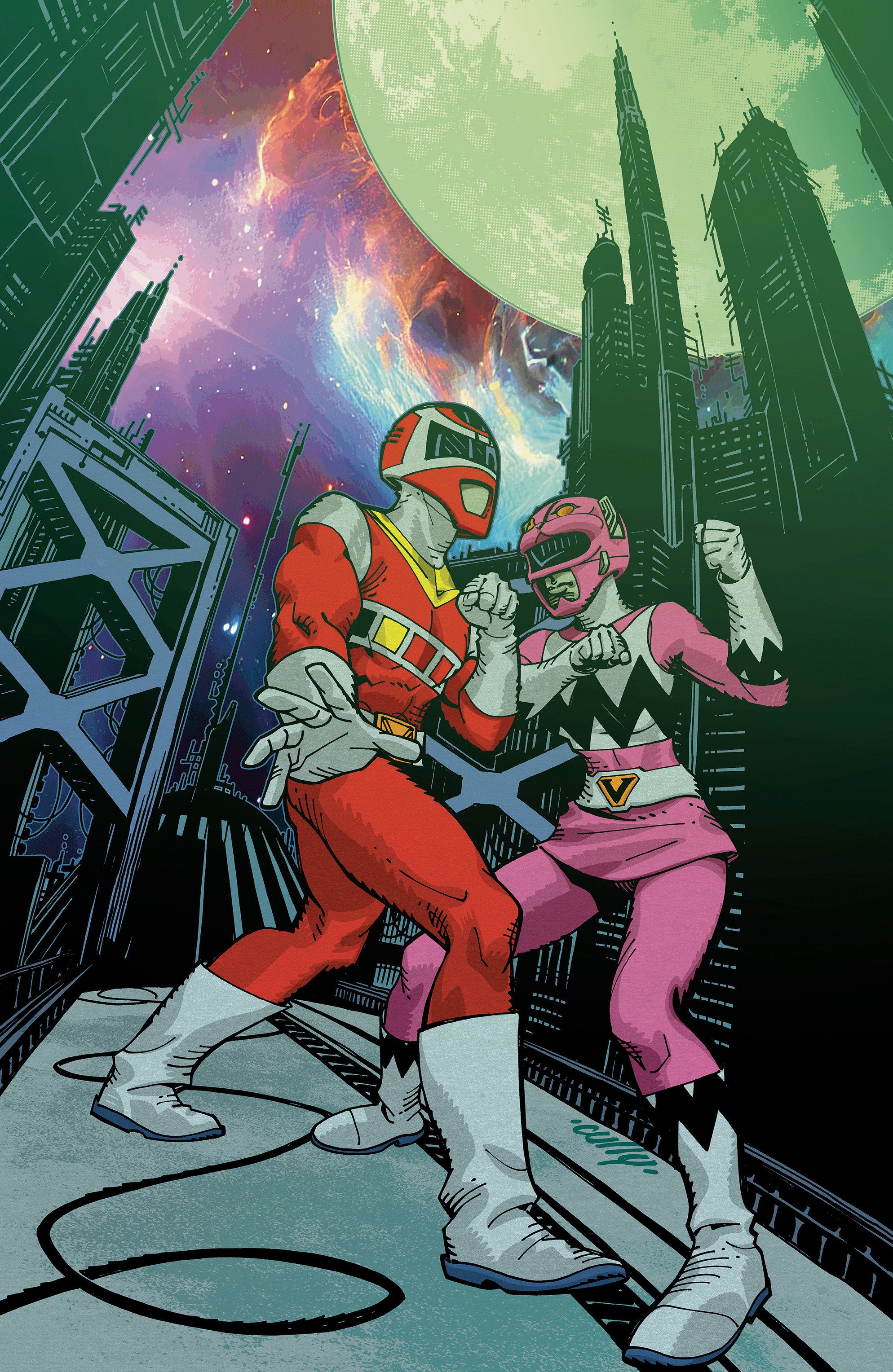 Power Rangers Unlimited #2 E Variant Edition Foil 1:10 Ratio Variant (Full Art, Foil, Hamner)