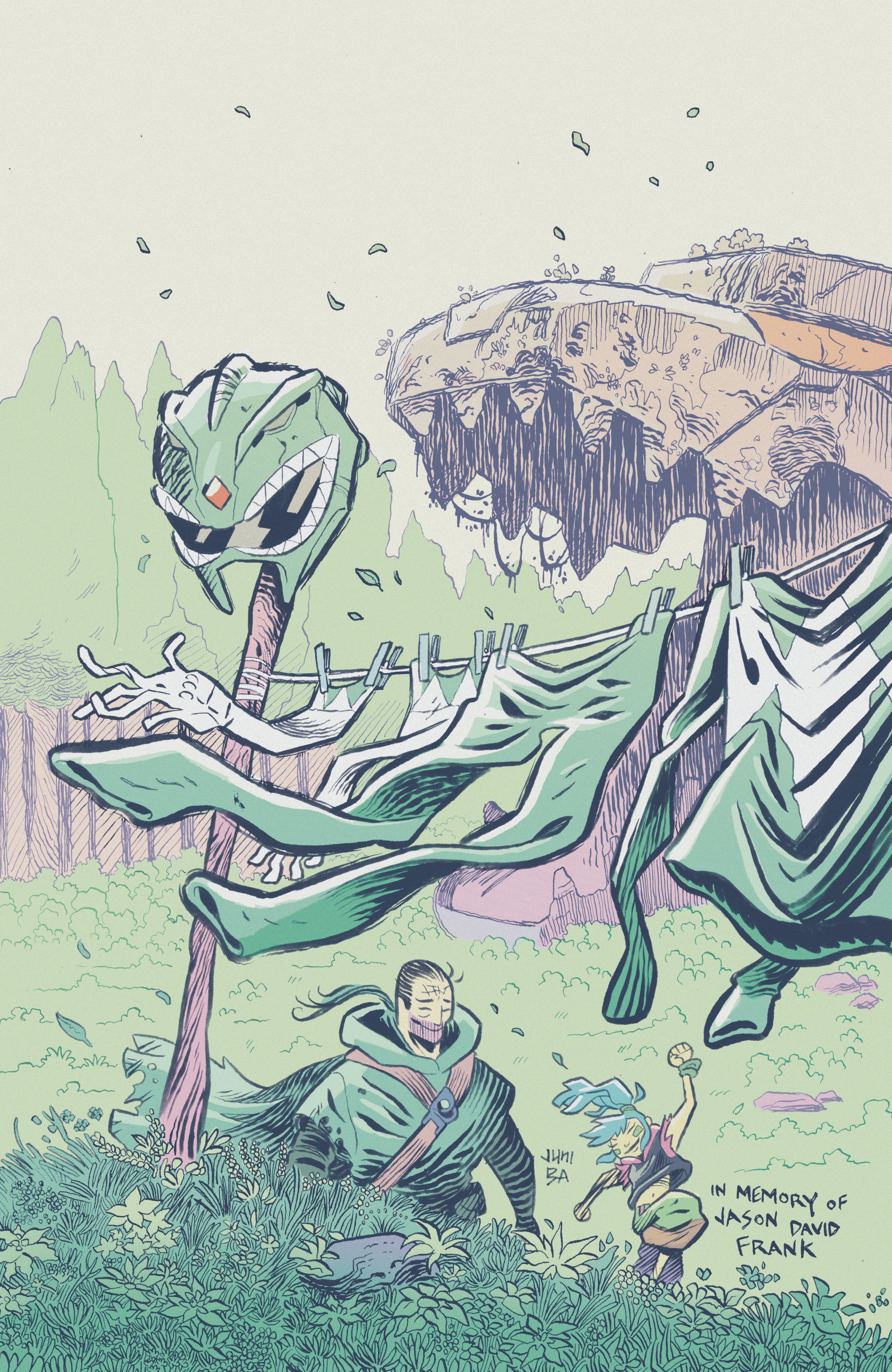 Power Rangers Green #1 H 1:20 Ratio Variant Edition Variant (Full Art, Ba)