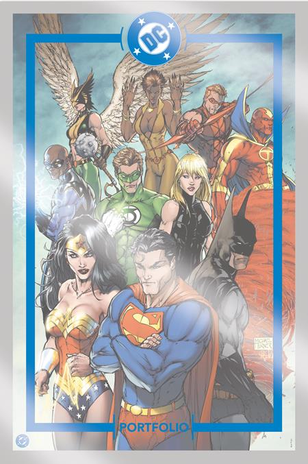 DC Portfolio Of Michael Turner JLA & The Flash 9 Print Set *PRE-ORDER*