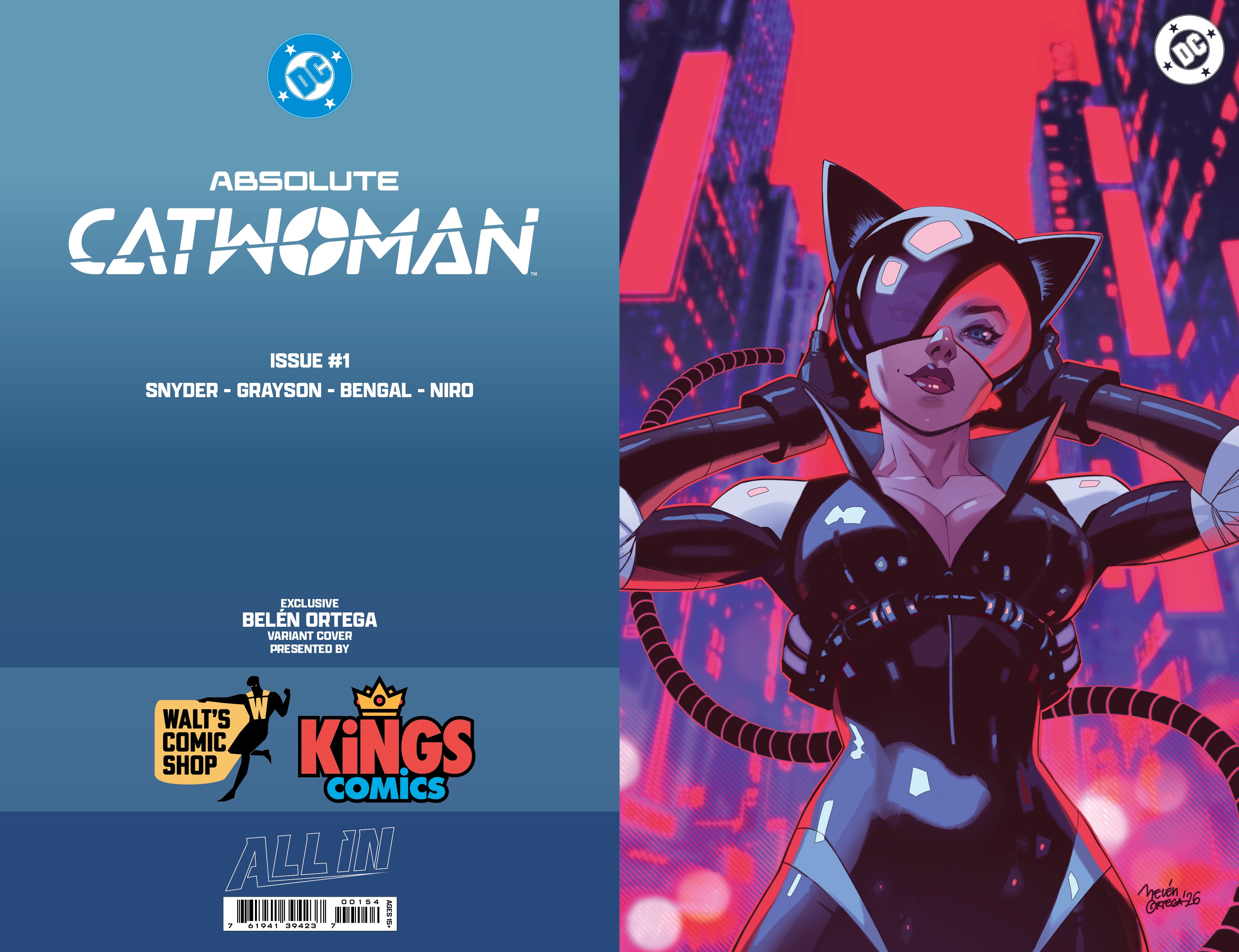 Absolute Catwoman #1 Walt's Comic Shop & Kings Comics Exclusive Belén Ortega Virgin Foil Cover *PRE-ORDER*